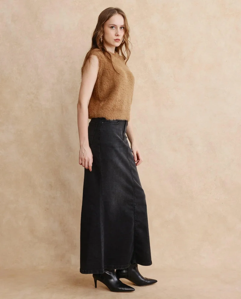 Rareism Women's Mermaid Denim Skirt