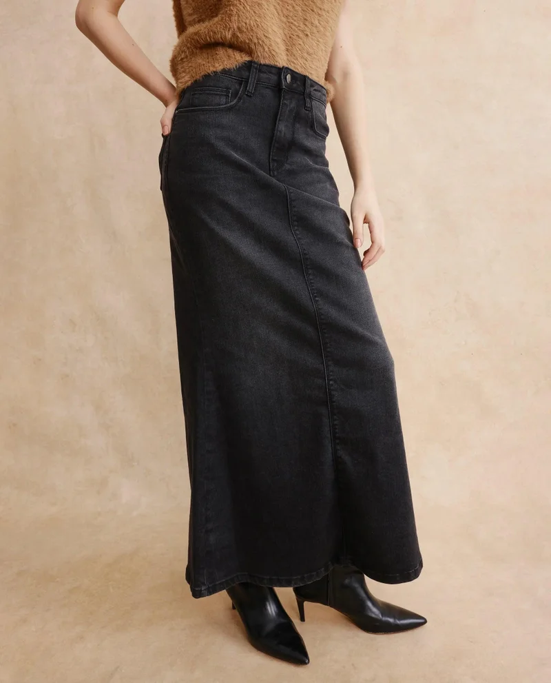 Rareism Women's Mermaid Denim Skirt