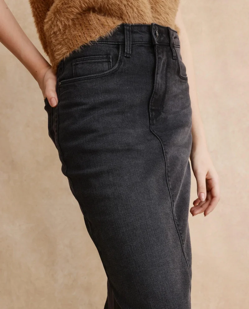 Rareism Women's Mermaid Denim Skirt