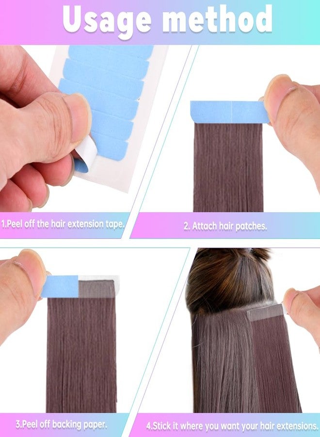 Trasylph Tape in Hair Extension Tools Kit,with Hair Extensions Sealing Clamp Plier,5 Sheets Hair Extension Tape,2 Black Hair Gripper Sticker,9 Clips,3 Hair Parting Ring,for Women Hair - Image 5