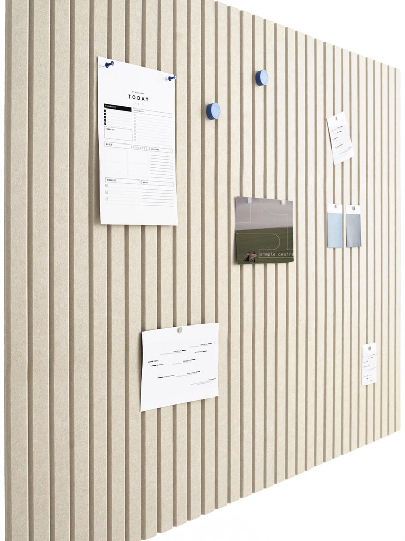 VIVELDA Large Bulletin Board 48"x36" - Office Wall Organizer to Replace your Old Cork Boards for Walls for Office Decor - 12-pack Felt Wall Panels for Use in Home Office Decor, Classroom Decor (Opera) - Image 1
