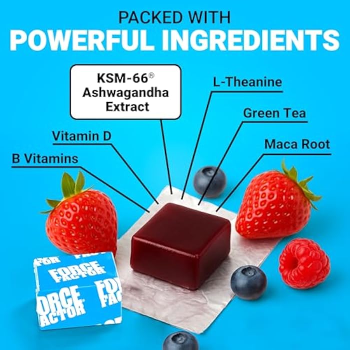 Force Factor Amazing Ashwa for Stress Relief, Memory, Focus, and Immune Support Health, Ashwaganda Supplement with KSM-66 Ashwagandha for Stress, 60 Soft Chews - Image 3