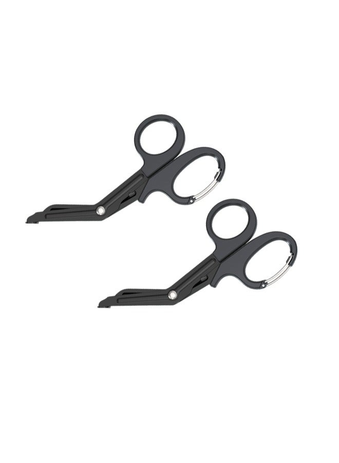 Generic 2 PCS Trauma Shears, Stainless Steel Medical Scissors, Bandage Scissors with Carabiner, Nursing Scissors Surgical  - Image 1