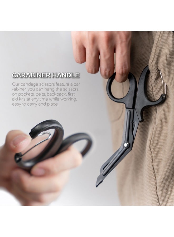 Generic 2 PCS Trauma Shears, Stainless Steel Medical Scissors, Bandage Scissors with Carabiner, Nursing Scissors Surgical  - Image 4