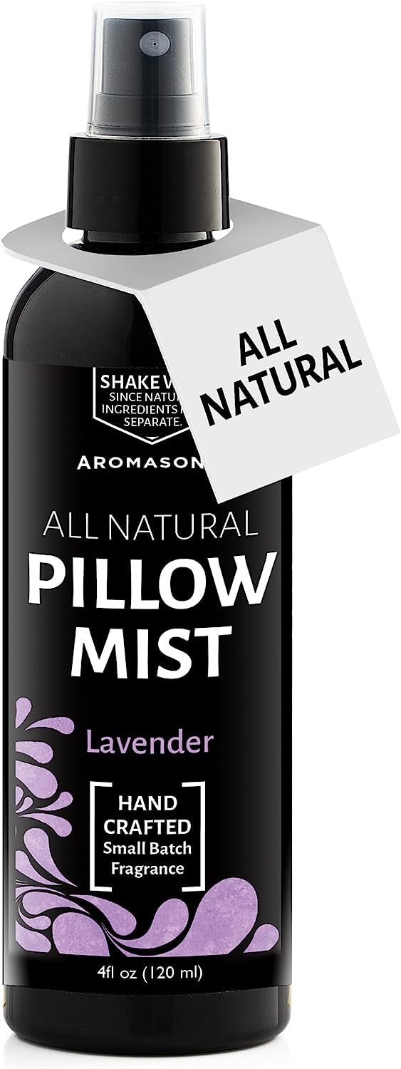 Aromasong Lavender Pillow Spray - All Natural Calming Linen & Bedtime Mist for Deep Sleep - Aromatherapy Botanical Essential Oils for Sleeping - for Relaxing Stress Fragrance Scent - Image 1