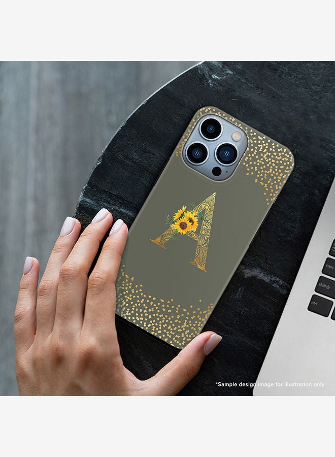 Stylizedd Monogram Tough Series for Apple iPhone 13 Pro Custom Initials Floral Mandala Pattern Tough Pro Dual Layer hybrid PC inner TPU protection Alphabet- U (Olive Green) - Image 2