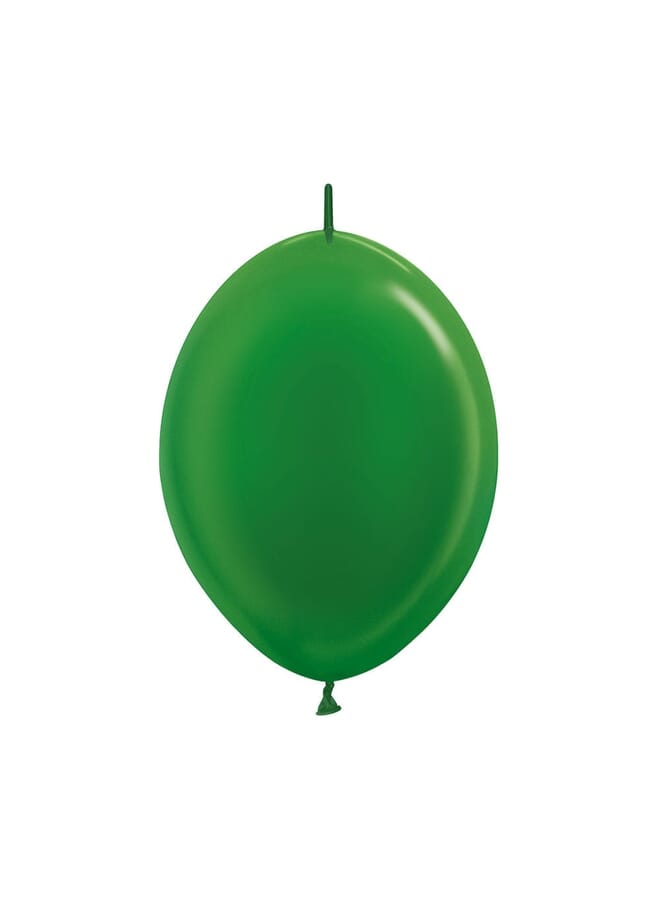 Party Time Green25 Piece Link O Loon Latex Balloons 12Inch - Image 1
