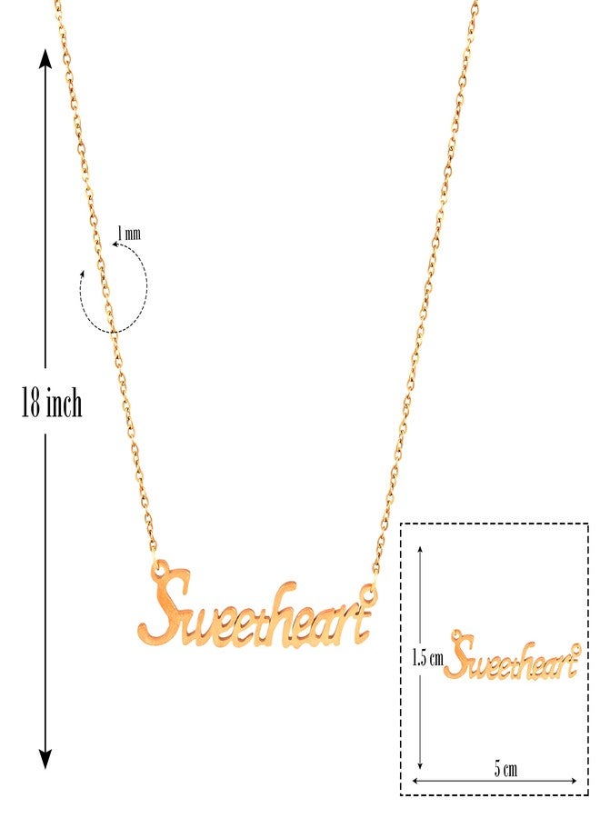Thrillz Valentine Special Sweetheart Pendant For Women and Girls Couple Gift Pendant For Girlfriend Fashion Jewellery - Image 5