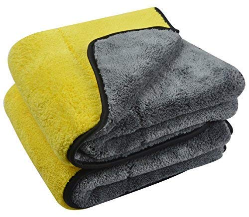 AUTOGUYS Multipurpose Microfiber 900 GSM Cleaning Towel Microfibre Cloth Highly Absorbent Dust Towels for All Vehicles Bikes Cars Glass Kitchens - Multicolour (40cm x 40cm | Pack of 2) - Image 1