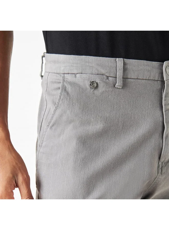 Ecko Unltd. Ecko Unltd Solid Shorts with Button Closure and Pockets