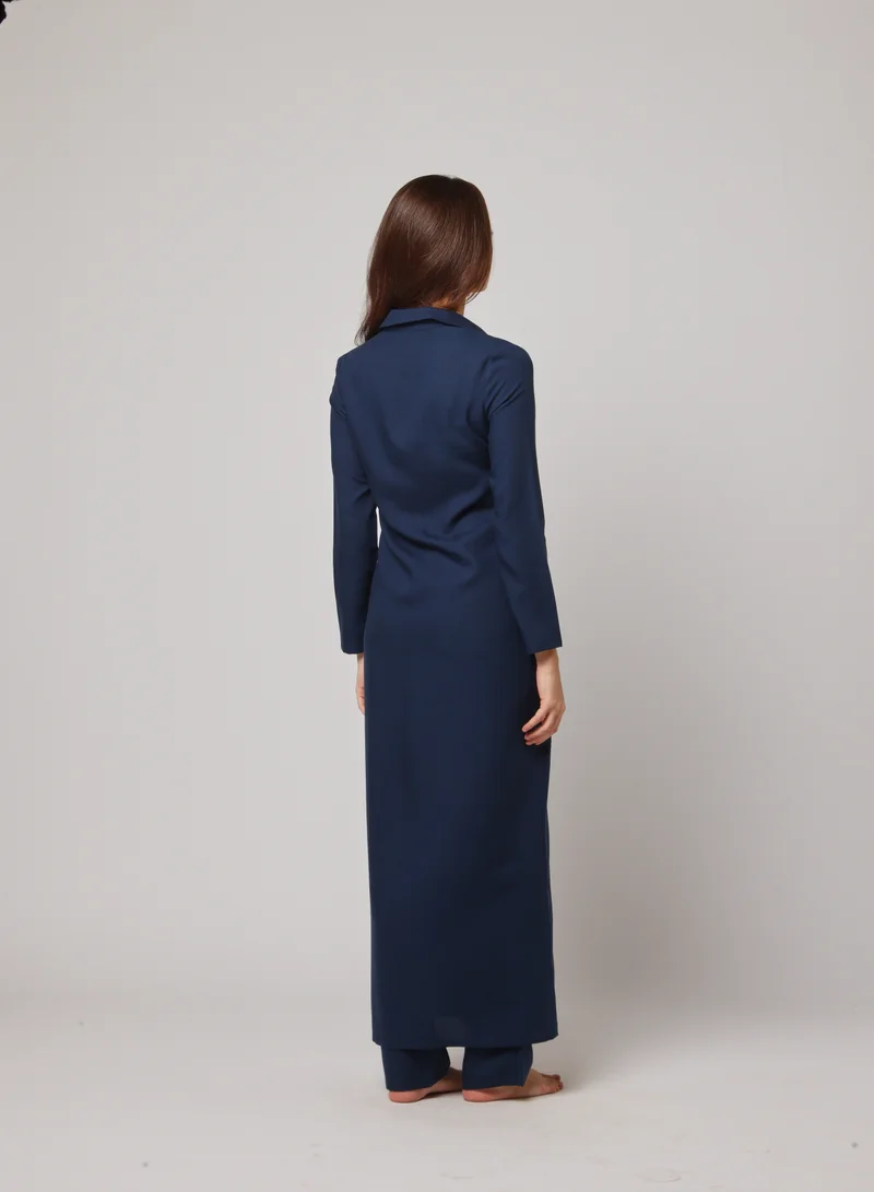 Ashita Fernandes Long Tunic Button-Down Top