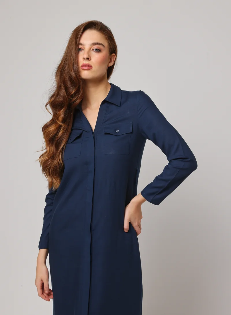 Ashita Fernandes Long Tunic Button-Down Top