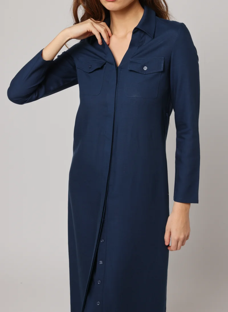 Ashita Fernandes Long Tunic Button-Down Top