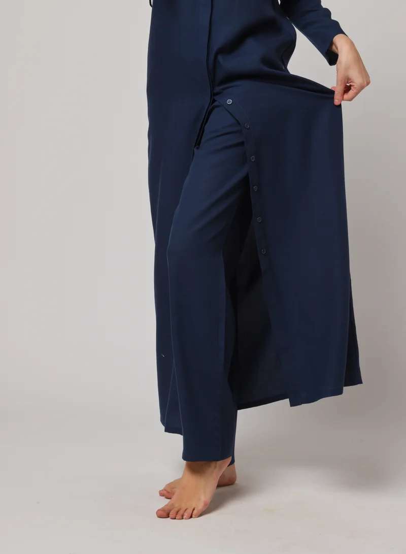 Ashita Fernandes Long Tunic Button-Down Top