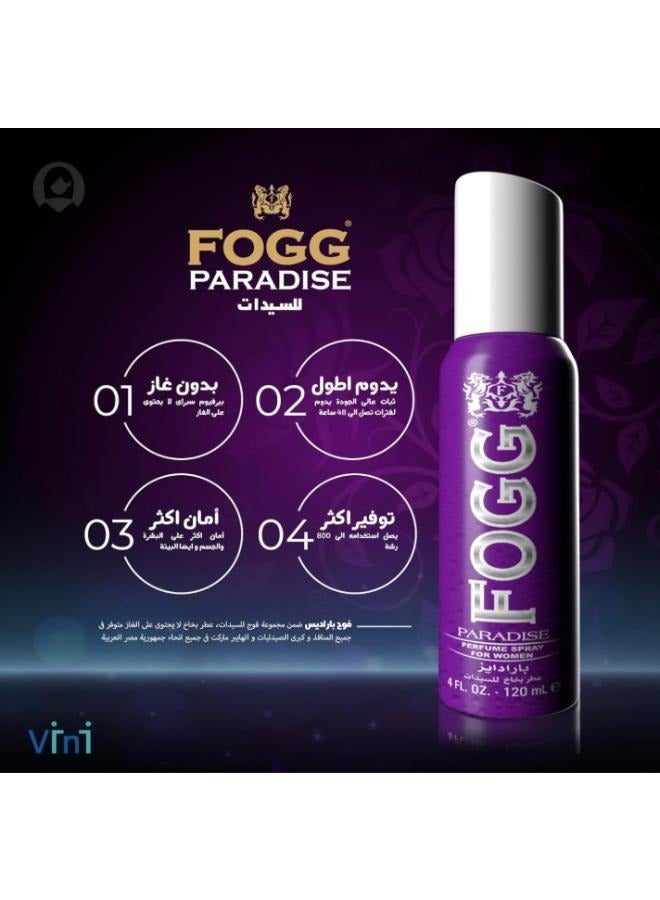 FOGG Paradise Perfume Spray 120ml - Image 2