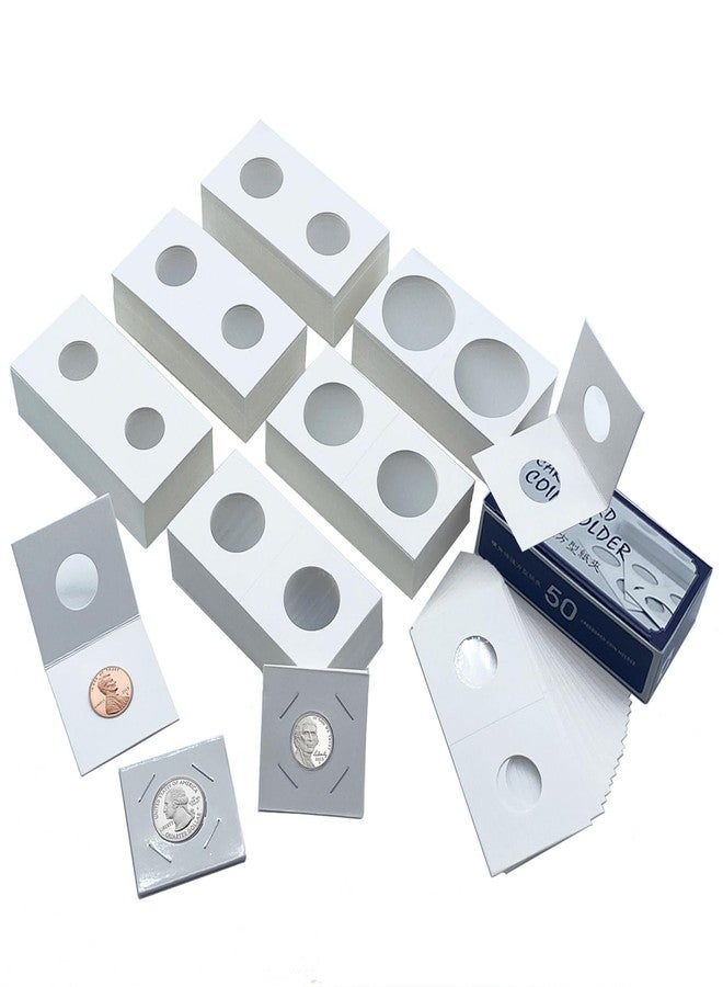 Xxmbbjy 300 Pcs Cardboard Coin Flips, 6 Assorted Sizes 2" x 2" Pockets Coin Holders for Colletors, The Coin Collection Supplies for Dollars, Penny, Quarter, Nickels Collecting - Image 1
