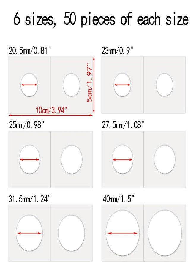 Xxmbbjy 300 Pcs Cardboard Coin Flips, 6 Assorted Sizes 2" x 2" Pockets Coin Holders for Colletors, The Coin Collection Supplies for Dollars, Penny, Quarter, Nickels Collecting - Image 2