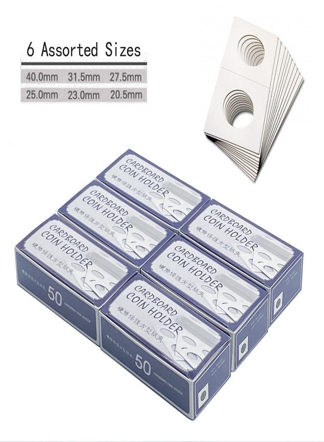 Xxmbbjy 300 Pcs Cardboard Coin Flips, 6 Assorted Sizes 2" x 2" Pockets Coin Holders for Colletors, The Coin Collection Supplies for Dollars, Penny, Quarter, Nickels Collecting - Image 3