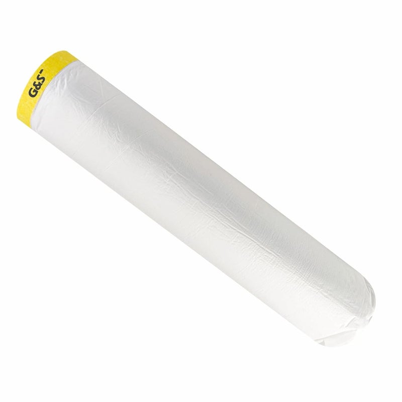GS Pretaped Masking Sheet Tape for Protection from Dust, water, paint and moisture 3.6M (3600 mm x 20 meter) (Pack of 1) - Image 1