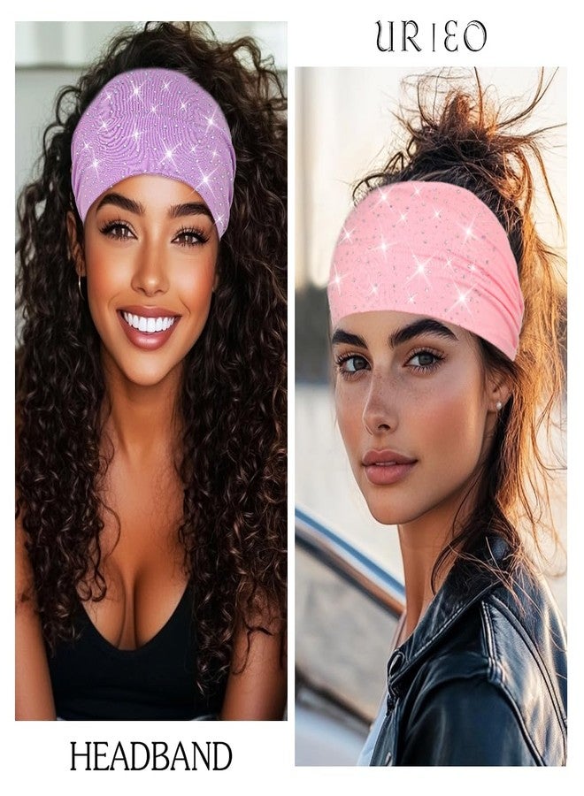 اوريو طوق رأس مرصع بأحجار الراين من يوريو، أطواق رأس مرنة لامعة للنساء - Image 4