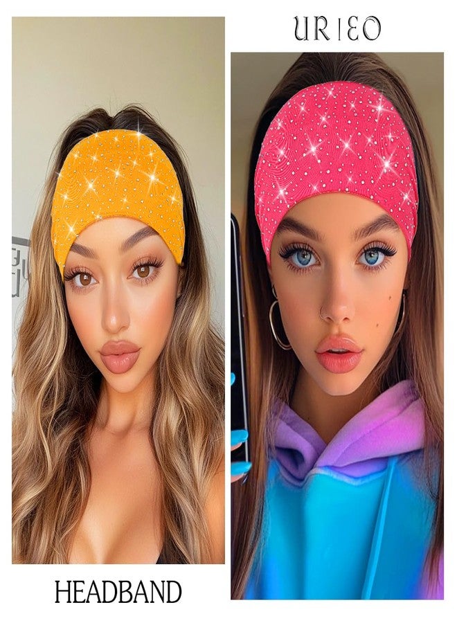 اوريو طوق رأس مرصع بأحجار الراين من يوريو، أطواق رأس مرنة لامعة للنساء - Image 2