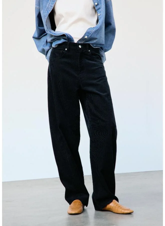Mango Corduroy Balloon Trousers