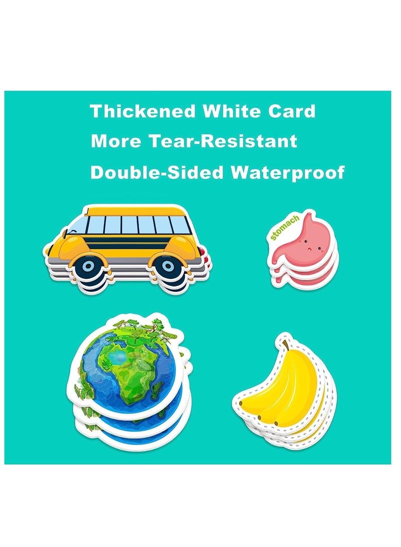 4 Pack DIY Quiet Book for Toddlers, Montessori Busy Book for Kids, Vehicle Space Body Food Preschool Learning Activities Learning & Education Toys - Image 5