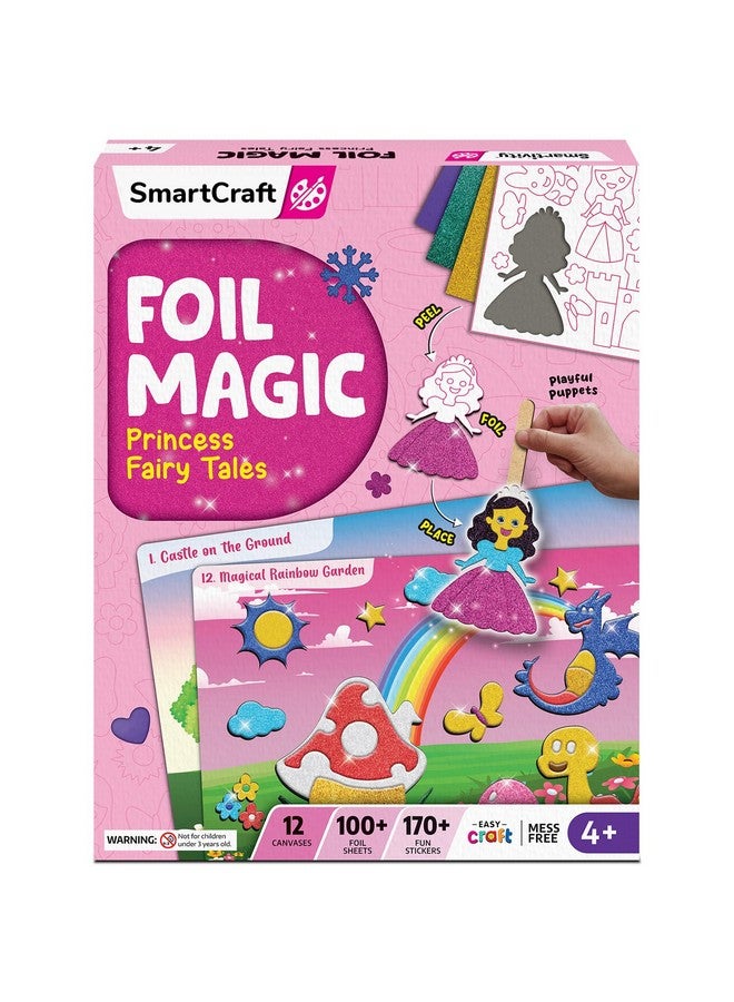 سمارتيفيتي مجموعة أنشطة فنية وحرفية من SmartCraft - مجموعة حرفية بموضوع الأميرة السحرية من رقائق معدنية للأطفال من سن 4 إلى 10 سنوات، تحتوي على أكثر من 100 ورقة من رقائق معدنية، و12 لوحة قماشية، وأكثر من 170 ملصقًا، هدية عيد ميلاد للبنات والأولاد من سن 4 و5 و6 و7 و8 و9 و10 سنوات - Image 1