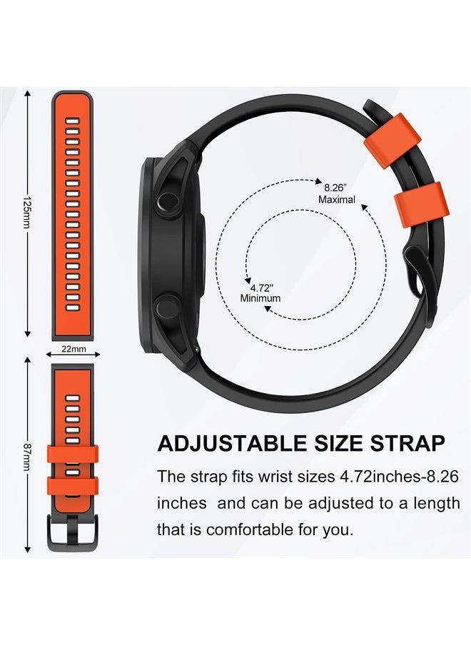 MYSNBKN - Compatible with Garmin Vivoactive 4/ Samsung Galaxy Watch 46mm, 22mm Silicone Band for Ticwatch Pro S2/ Venu 2/Samsung Gear S3 Classic/Samsung Gear S3 Frontier/Huawei Watch GT Smartwatch - Image 1