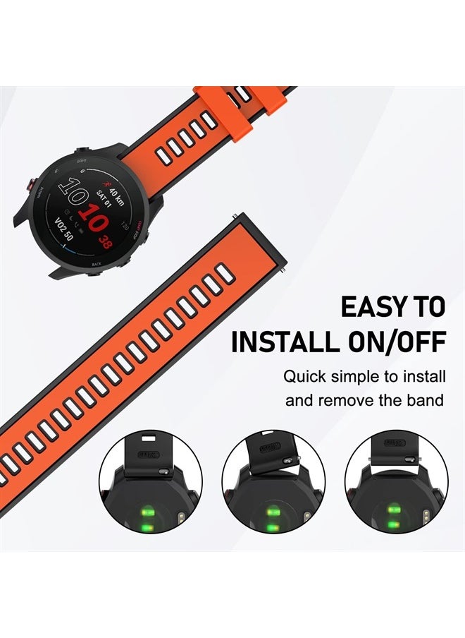 MYSNBKN - Compatible with Garmin Vivoactive 4/ Samsung Galaxy Watch 46mm, 22mm Silicone Band for Ticwatch Pro S2/ Venu 2/Samsung Gear S3 Classic/Samsung Gear S3 Frontier/Huawei Watch GT Smartwatch - Image 1