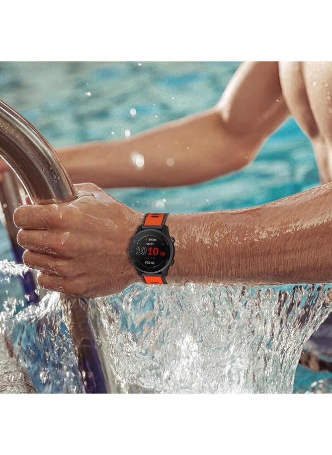 MYSNBKN - Compatible with Garmin Vivoactive 4/ Samsung Galaxy Watch 46mm, 22mm Silicone Band for Ticwatch Pro S2/ Venu 2/Samsung Gear S3 Classic/Samsung Gear S3 Frontier/Huawei Watch GT Smartwatch - Image 1
