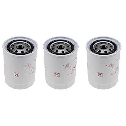 JZGRDN 3PCS Fuel Filter 16631-43560 HH166-43560 Compatible with Kubota V2203 V3307 Engine SSV65 SSV75 SVL75 SVL90 Loader M5700 M6800 M8200 M9000 M9960 Tractor - Image 1