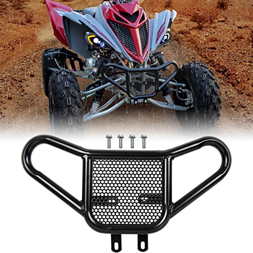 SAUTVS Front Bumper Assembly Kit for Yamaha Raptor YFM 700 2006-2022, Black Aluminum Front Bumper Compatible with Yamaha Raptor YFM 700 / 700R 2006-2023 Accessories - Image 1