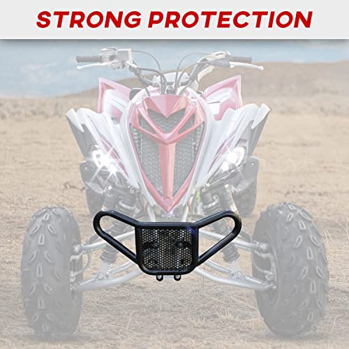 SAUTVS Front Bumper Assembly Kit for Yamaha Raptor YFM 700 2006-2022, Black Aluminum Front Bumper Compatible with Yamaha Raptor YFM 700 / 700R 2006-2023 Accessories - Image 2