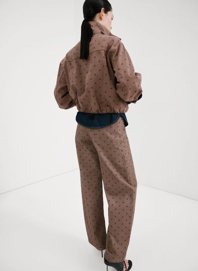 مانجو Polka dot balloon jeans