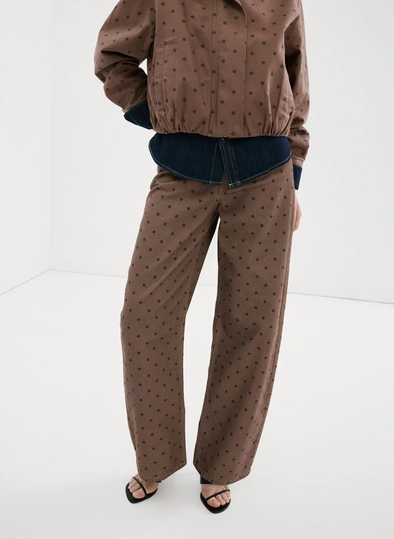 مانجو Polka dot balloon jeans