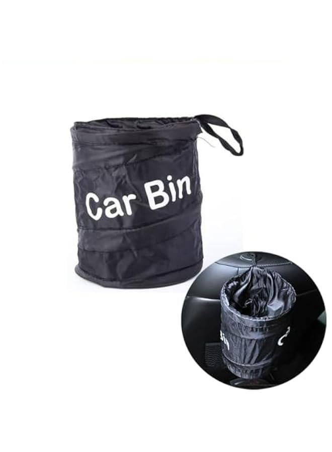 Generic Pop-Up Trash Can, 10 x 6 inches, 1.5 Gallon, Car Trash Can for Car Cute, Car Trash Bag Bin Hanging Waterproof Automotive Car Garbage Cans Leak Proof Vehicle Trash Can (Linen)  - Image 1
