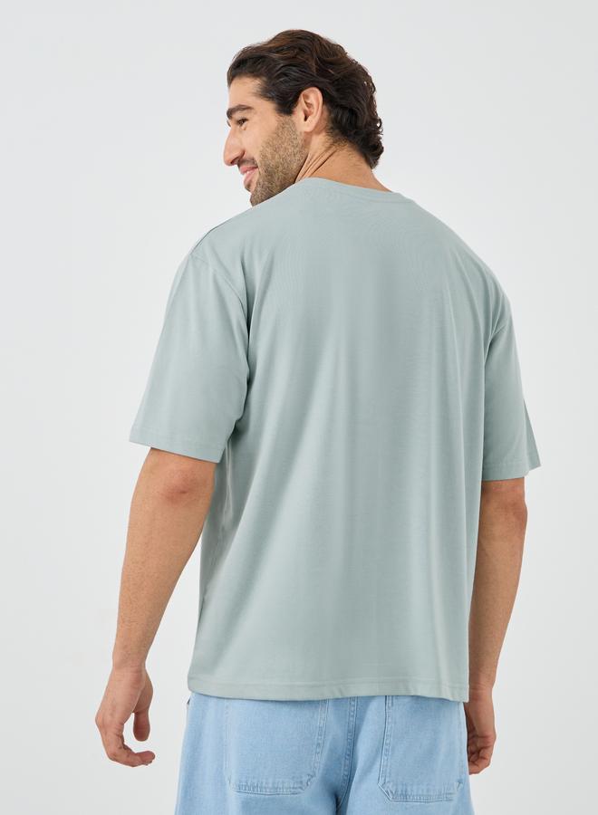 Styli Varsity Print Oversized Round Neck T-Shirt - Image 4