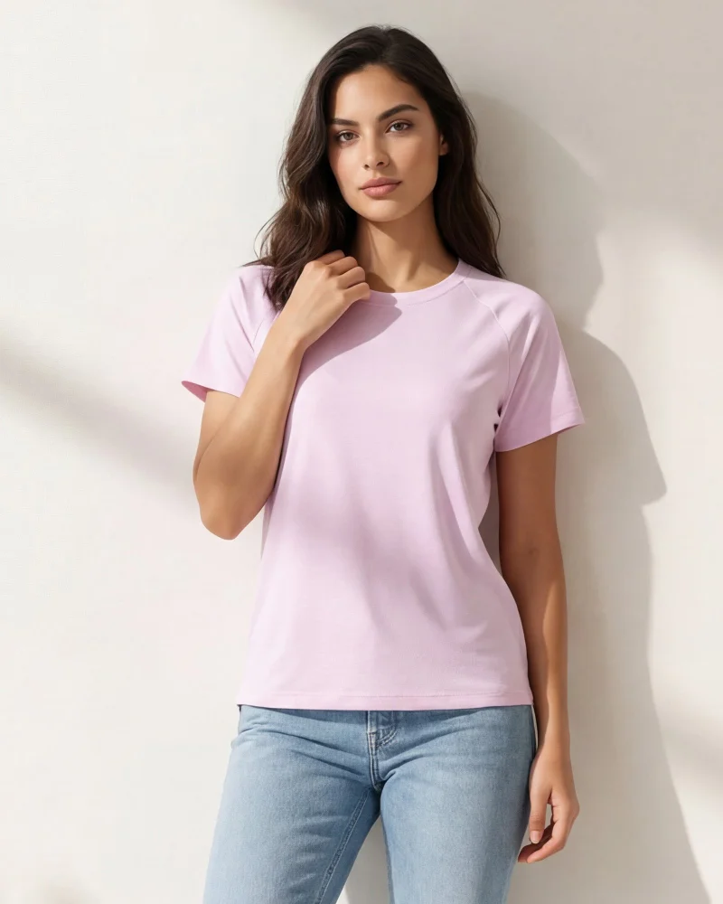 Redtag Women Lilac Active T-Shirt