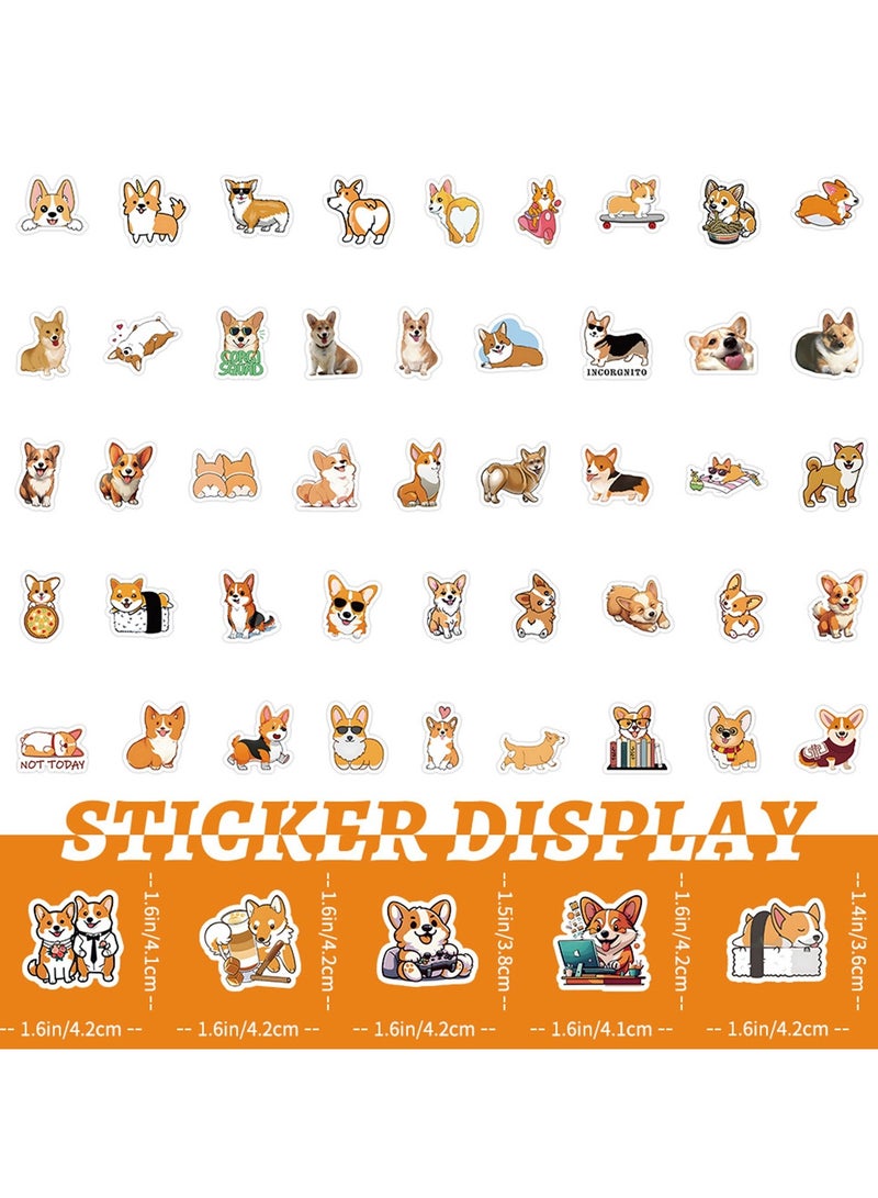 100Pcs Corgi Stickers for Water Bottles Waterproof Vinyl Luggage Laptop Scrapbooking Helmets Funny Cute Dog Sticker Packs Bulk Set Teens Adults Kids Aesthetic Decals - Image 2