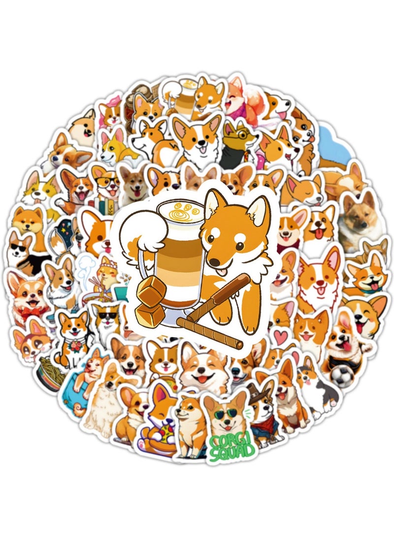100Pcs Corgi Stickers for Water Bottles Waterproof Vinyl Luggage Laptop Scrapbooking Helmets Funny Cute Dog Sticker Packs Bulk Set Teens Adults Kids Aesthetic Decals - Image 5