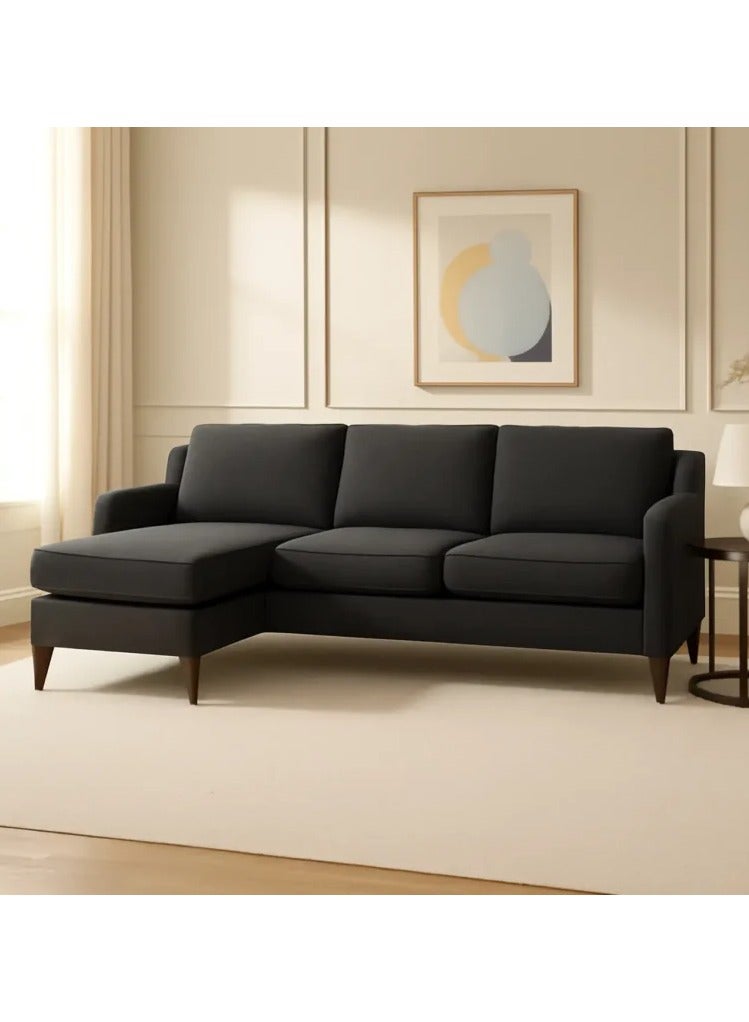 أريكة إليسا القابلة للتقسيم (أسود)