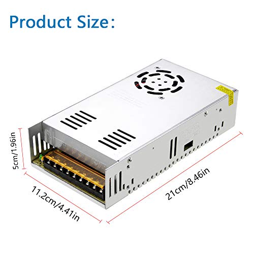SHNITPWR 12V Power Supply 30A 360W AC to DC Adapter 12 Volt 30 Amp Switching Power Converter Transformer LED Driver 110V 240V AC in for LED Light Strip 3D Printer CCTV Security System LCD Monitor - Image 2