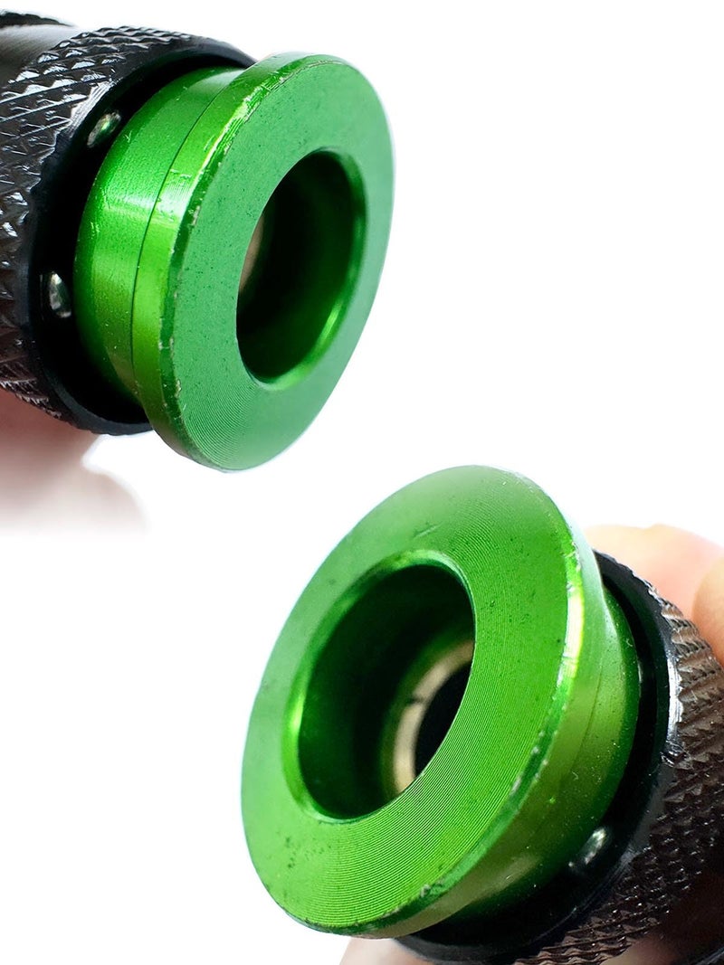 SANFU Air Hose Fittings, Aluminum AMT Universal Air Coupler Air Plug Kit, 1/4 Inch Threads Size, Lightweight, 15 Pieces Air Compressor Accessories Fittings Kit - Green - Image 4