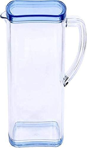 KD ZONE Plastic Water Jug Versatile Square Carafe - 2000ml Capacity for Drinks and More - Image 2