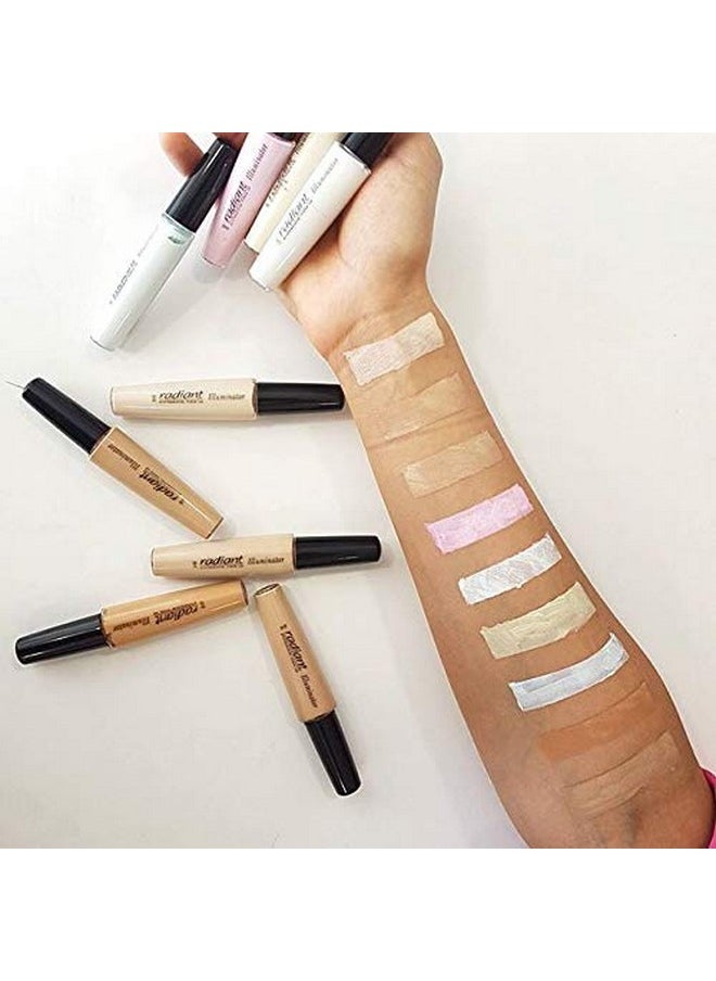 RADIANT PROFESSIONAL MAKE UP / HELLENICA - Radiant Professional Illuminator Concealer Color Corrector & Dark Spot Remover Works With Natural Liquid Makeup Foundation & Bronzer Powder Concealer Stick & Eye Primer (02) Neutral - Image 1