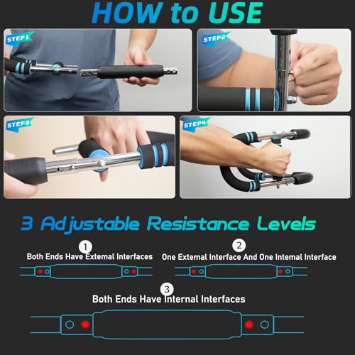 CARETHYS Twister Arm Trainer, Adjustable Chest Workout Equipment, Arm Trainer for Men, Arm Exercise Equipment, Chest Trainer for Men, Shoulders and Forearms Muscle Training Fitness Equipment - Image 3