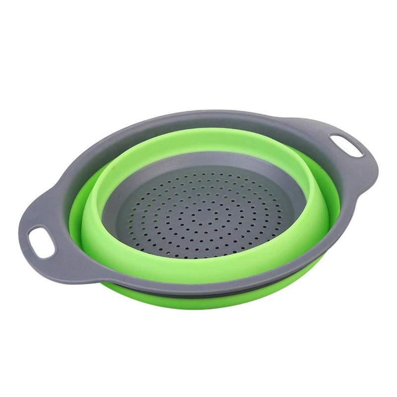 CONNECTWIDE STORE77 Collapsible Colander Kitchen Strainer, Environmentally Friendly Non-Toxic Easy to Clean Silicone Space-Saving Foldable Filter Colander Diameter Size 29.5 Cm (Green)  - Image 2