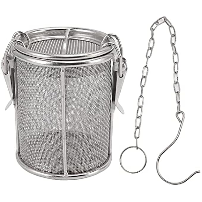 Sunisfa Tea Infuser Stainless Steel Seasoning Strainer With Extended Chain Hook For Cooking Filtering Soup Tea 10X8Cm - Image 2