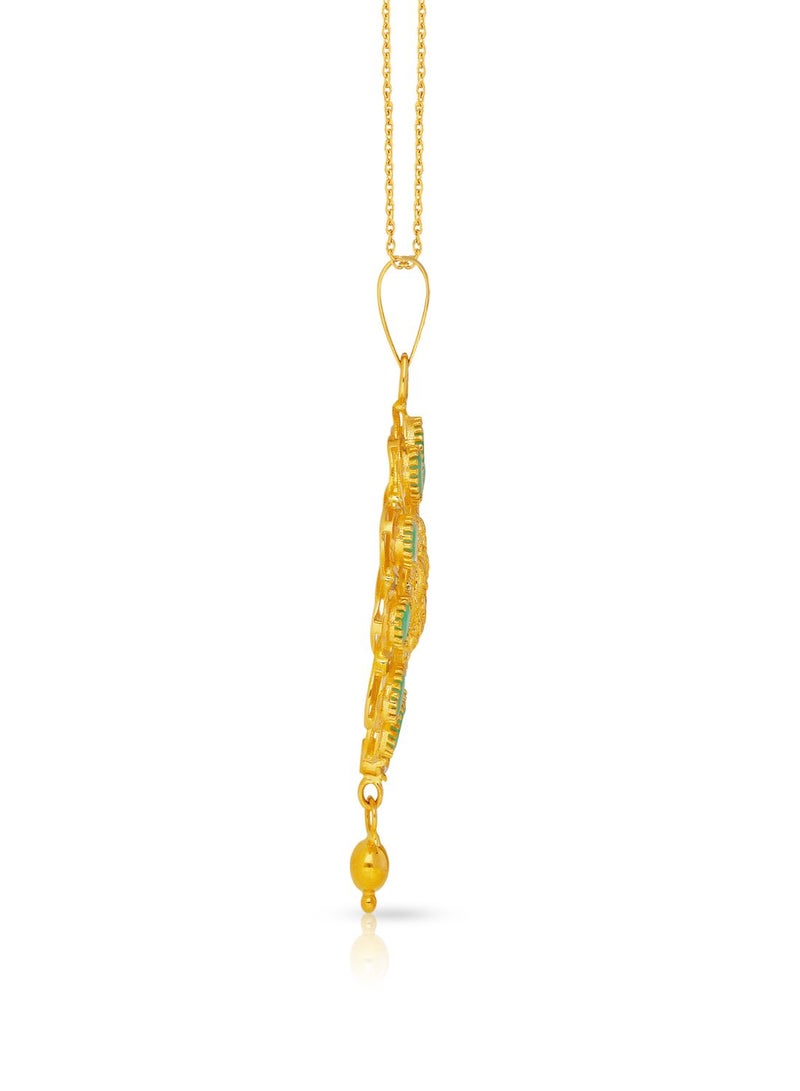 Malabar Gold and Diamonds 22 Carat 916 Purity Gemstone Pendant PRGSPT005PN5_Y for Women  - Image 3